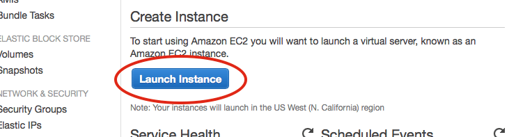 Add Instance Store Step 1
